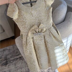 Gold dress for girl 5-7 years